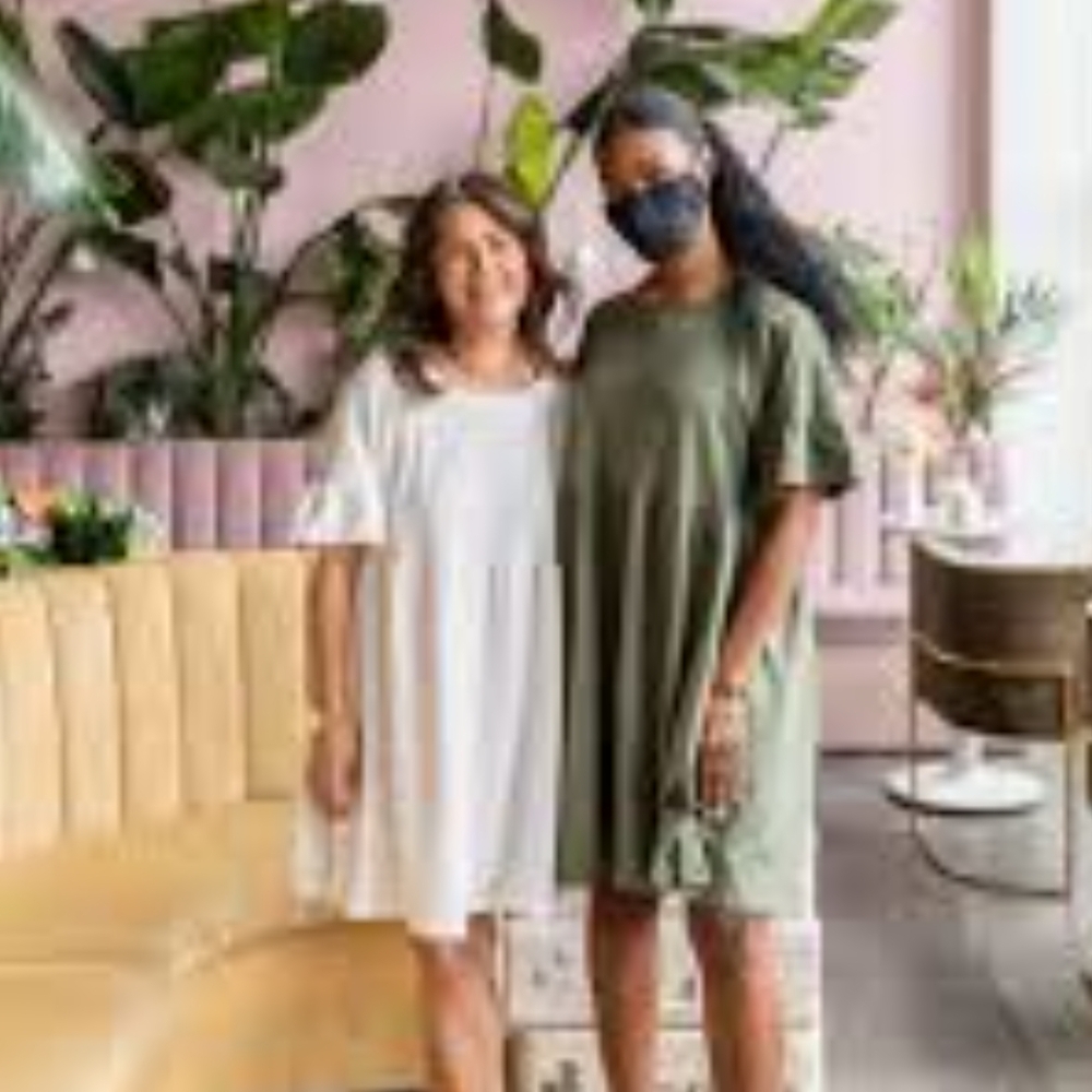 Stylish Kids Dress in White and Green